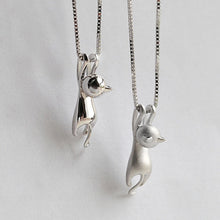 Load image into Gallery viewer, New Fashion Lovely Silver Plated Necklace Tiny Cute Cat Pendants Odd Fancy Jewelry Charm Pendant Necklace