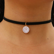 Load image into Gallery viewer, Choker Necklaces Women Black Velvet Suede Leather Chain Short Collares Fashion Jewelry Crown Peace Gothic 90's Bijoux Steampunk