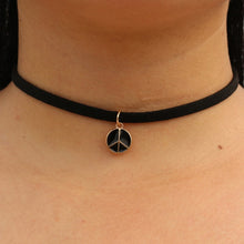 Load image into Gallery viewer, Choker Necklaces Women Black Velvet Suede Leather Chain Short Collares Fashion Jewelry Crown Peace Gothic 90's Bijoux Steampunk