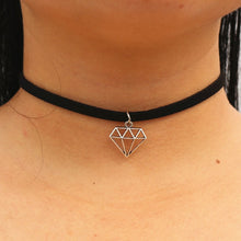 Load image into Gallery viewer, Choker Necklaces Women Black Velvet Suede Leather Chain Short Collares Fashion Jewelry Crown Peace Gothic 90's Bijoux Steampunk