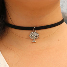 Load image into Gallery viewer, Choker Necklaces Women Black Velvet Suede Leather Chain Short Collares Fashion Jewelry Crown Peace Gothic 90's Bijoux Steampunk