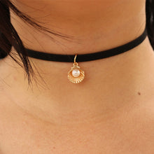 Load image into Gallery viewer, Choker Necklaces Women Black Velvet Suede Leather Chain Short Collares Fashion Jewelry Crown Peace Gothic 90's Bijoux Steampunk
