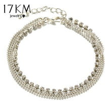 Load image into Gallery viewer, 17KM 1 PC Multi-layer Sexy Crystal Anklet Foot Chain Summer Bracelet Charm Anklets Beach Foot Wedding Jewelry Gift