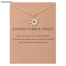 Load image into Gallery viewer, Fashion Gold-color Good Vibes Only Sun Necklaces &amp; Pendants For Women Jewelry
