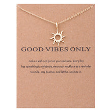 Load image into Gallery viewer, Fashion Gold-color Good Vibes Only Sun Necklaces &amp; Pendants For Women Jewelry