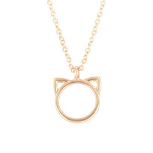 Load image into Gallery viewer, Fashion Jewelry Purrfection cat ear alloy pendant short necklace Women Gift