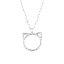 Load image into Gallery viewer, Fashion Jewelry Purrfection cat ear alloy pendant short necklace Women Gift