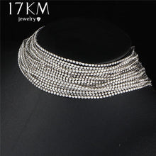 Load image into Gallery viewer, 17KM Multiple layers Rhinestone Crystal Choker Necklace for Women New Bijoux Maxi Statement Necklaces Collier Fashion Jewelry