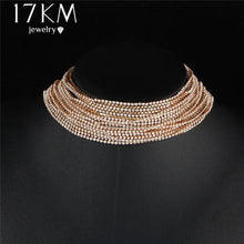 Load image into Gallery viewer, 17KM Multiple layers Rhinestone Crystal Choker Necklace for Women New Bijoux Maxi Statement Necklaces Collier Fashion Jewelry