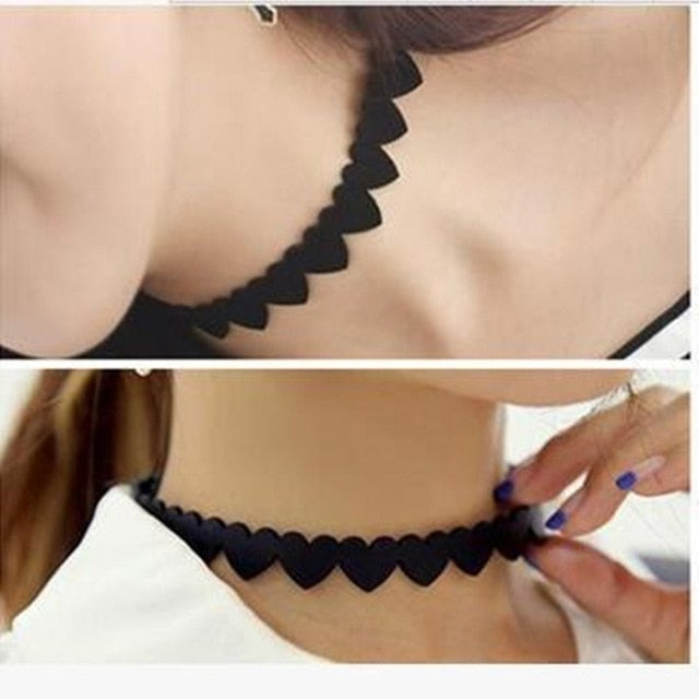 New Fashion Punk Gothic Girl Black Velvet Lace Harajuku Chokers Necklace Torques For Women Tattoo Clavicle Collares Jewelry Gift