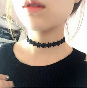 New Fashion Punk Gothic Girl Black Velvet Lace Harajuku Chokers Necklace Torques For Women Tattoo Clavicle Collares Jewelry Gift