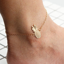 Load image into Gallery viewer, Europe and the United States popular cute hollow three-dimensional pineapple anklet fruit anklet feet bracelet