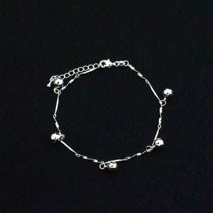 wholesale New fashion jewelry silver color heart beads star mix design anklet  for women girl wholesale AN53