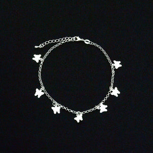 wholesale New fashion jewelry silver color heart beads star mix design anklet  for women girl wholesale AN53