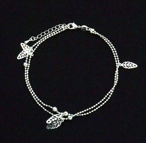 wholesale New fashion jewelry silver color heart beads star mix design anklet  for women girl wholesale AN53