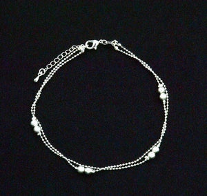 wholesale New fashion jewelry silver color heart beads star mix design anklet  for women girl wholesale AN53