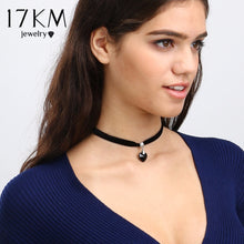 Load image into Gallery viewer, 17KM Heart Velvet Choker Necklaces &amp; Pendants For Woman 6 Colors Lace Necklaces Maxi Steampunk bib Bar Necklace collier boheme