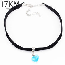 Load image into Gallery viewer, 17KM Heart Velvet Choker Necklaces &amp; Pendants For Woman 6 Colors Lace Necklaces Maxi Steampunk bib Bar Necklace collier boheme