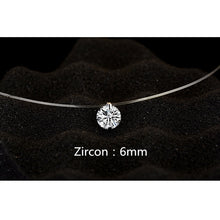 Load image into Gallery viewer, Invisible Chain Necklace Women Transparent Fishing Line Clavicle Chain Short Rhinestone Choker Necklace for Girl Fashion Jewelry