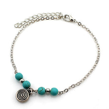 Load image into Gallery viewer, SHEEGIOR Sexy Barefoot Beach Turquoises Anklets Women Lovely Fatima Hand/Tree/Cross Silver Pendants Ankle Bracelets Foot Jewelry