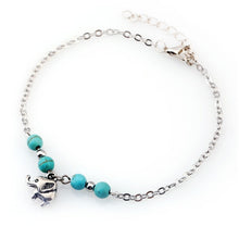 Load image into Gallery viewer, SHEEGIOR Sexy Barefoot Beach Turquoises Anklets Women Lovely Fatima Hand/Tree/Cross Silver Pendants Ankle Bracelets Foot Jewelry