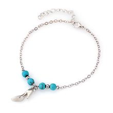 Load image into Gallery viewer, SHEEGIOR Sexy Barefoot Beach Turquoises Anklets Women Lovely Fatima Hand/Tree/Cross Silver Pendants Ankle Bracelets Foot Jewelry