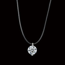 Load image into Gallery viewer, Fashion Color Silver Dazzling Clear And Invisible Zircon Necklace Simple Fishing Line Pendant Necklace Jewelry x89