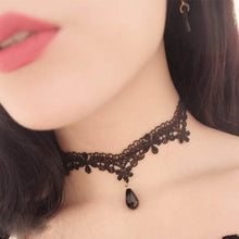 Load image into Gallery viewer, Lace Chocker Women Tassel Tattoo Velvet choker Maxi Necklace Statement Collier Ras Du Cou femme Jewelry Collana Collares Mujer