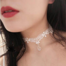 Load image into Gallery viewer, Lace Chocker Women Tassel Tattoo Velvet choker Maxi Necklace Statement Collier Ras Du Cou femme Jewelry Collana Collares Mujer