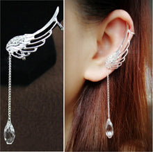 Load image into Gallery viewer, Hot Fashion Elegant Crystal Pendant Earrings Long  Angel Wing  Drop Dangle Earrings For Women