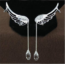Load image into Gallery viewer, Hot Fashion Elegant Crystal Pendant Earrings Long  Angel Wing  Drop Dangle Earrings For Women