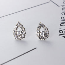 Load image into Gallery viewer, Hot Sale Cute Exquisite Simlated Pearl Crystal Stud Earring Butterfly Snowflake Star Triangle Crown Shape Earring Bijoux Brincos