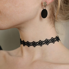 Load image into Gallery viewer, Elastic Chokers Necklaces For Women Black Lace Hollow Flower Short Clavicle Collares Fashion Jewelry Gothic Bijoux Steampunk