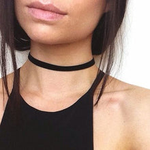 Load image into Gallery viewer, Elastic Chokers Necklaces For Women Black Lace Hollow Flower Short Clavicle Collares Fashion Jewelry Gothic Bijoux Steampunk