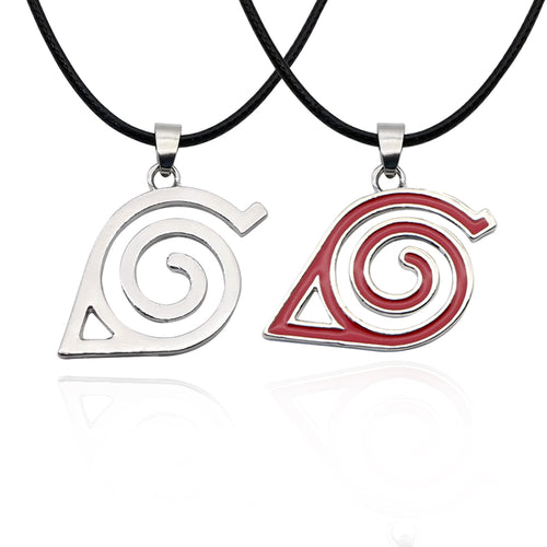 Hot Anime Naruto Necklace Kakashi Leaf Village Symbol Cosplay Pendant Necklaces Kakashi Konoha Ninja Jewelery Bijoux Collier