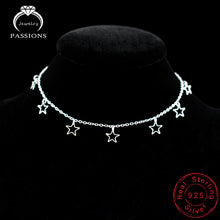 Load image into Gallery viewer, Hot Sale Hollow Star&amp;Heart Pendant Foot Anklet Chain 925 Sterling Silver Plate Ladies Anklets Bracelet For Women's Jewelry Gift