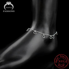 Load image into Gallery viewer, Hot Sale Hollow Star&amp;Heart Pendant Foot Anklet Chain 925 Sterling Silver Plate Ladies Anklets Bracelet For Women's Jewelry Gift
