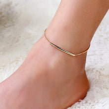 Load image into Gallery viewer, Simple Chain Anklet with U Tube Gold Color Ankle Bracelet New Fashion Summer Jewelry on Leg for Women Wholesale Price