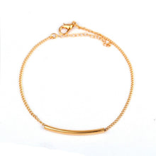 Load image into Gallery viewer, Simple Chain Anklet with U Tube Gold Color Ankle Bracelet New Fashion Summer Jewelry on Leg for Women Wholesale Price