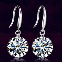 Load image into Gallery viewer, Fashion Silver color Earring For Women Crystal AAA Cubic Zirconia Drop Earrings Stone Pendientes Mujer Moda