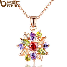 Load image into Gallery viewer, BAMOER  White Gold Color Necklaces Pendants with White AAA Cubic Zirconia For Women Birthday Gift JIN028