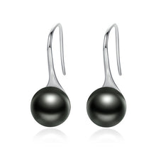 Load image into Gallery viewer, BAMOER 925 Sterling Silver 4 Color Round Imitation Pearl Drop Earrings Women Sterling Silver Jewelry Oorbellen Brincos SCE146