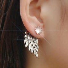 Load image into Gallery viewer, H23 New Imitation Pearl Heart Crystal Flower Leaf Angel Wings Geometry Stud Earrings For Women Statement Ear Jewelry Wholesale