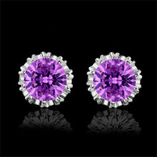 Load image into Gallery viewer, ALIUTOM 925 Sterling Sliver Fashion Jewelry 8MM Round 2 Carat Cubic Zirconia Silver Stud Earrings for Women