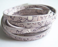 Load image into Gallery viewer, 1 Meter Chinoiserie Flat Flower PU Leather Cord For Bracelet Necklace Anklet Making Rope DIY Fashion Jewelry Findings 5*2mm