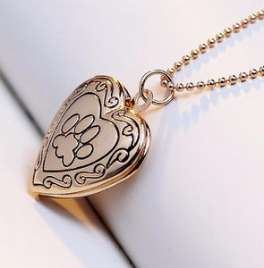 SUTEYI Photo  Necklace Silver/Gold Color Pendant Pet Cat Dog Paw Footprint Mother's Day Gift Necklace Jewelry