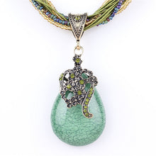 Load image into Gallery viewer, ZOSHI Blue natural crystal stone pendant necklace