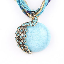 Load image into Gallery viewer, ZOSHI Blue natural crystal stone pendant necklace