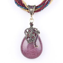 Load image into Gallery viewer, ZOSHI Blue natural crystal stone pendant necklace