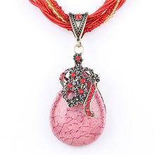 Load image into Gallery viewer, ZOSHI Blue natural crystal stone pendant necklace